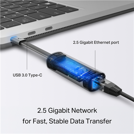 TP-LINK USB Type-C to 2.5 Gigabit Ethernet Network Adapter | UE310C | Ethernet LAN (RJ-45) ports 1 | MU-MiMO No | no PoE
