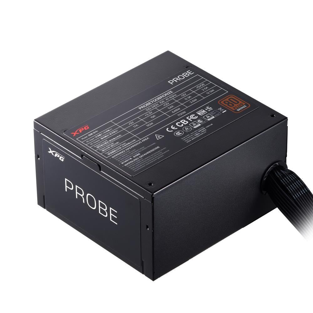 Power Supply ADATA PROBE BRONZE Power Supply 700 Watts Efficiency 80 PLUS BRONZE PFC Active MTBF 100000 hours PROBE700B-BKCEU