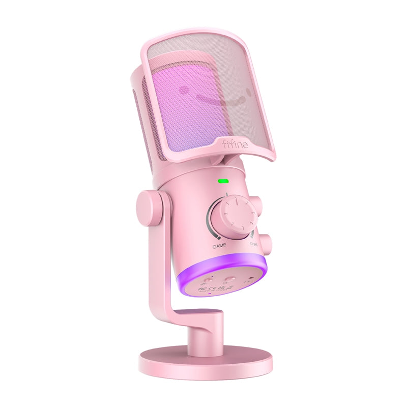 Fifine AM6 Condenser Microphone (Pink) - Image 1