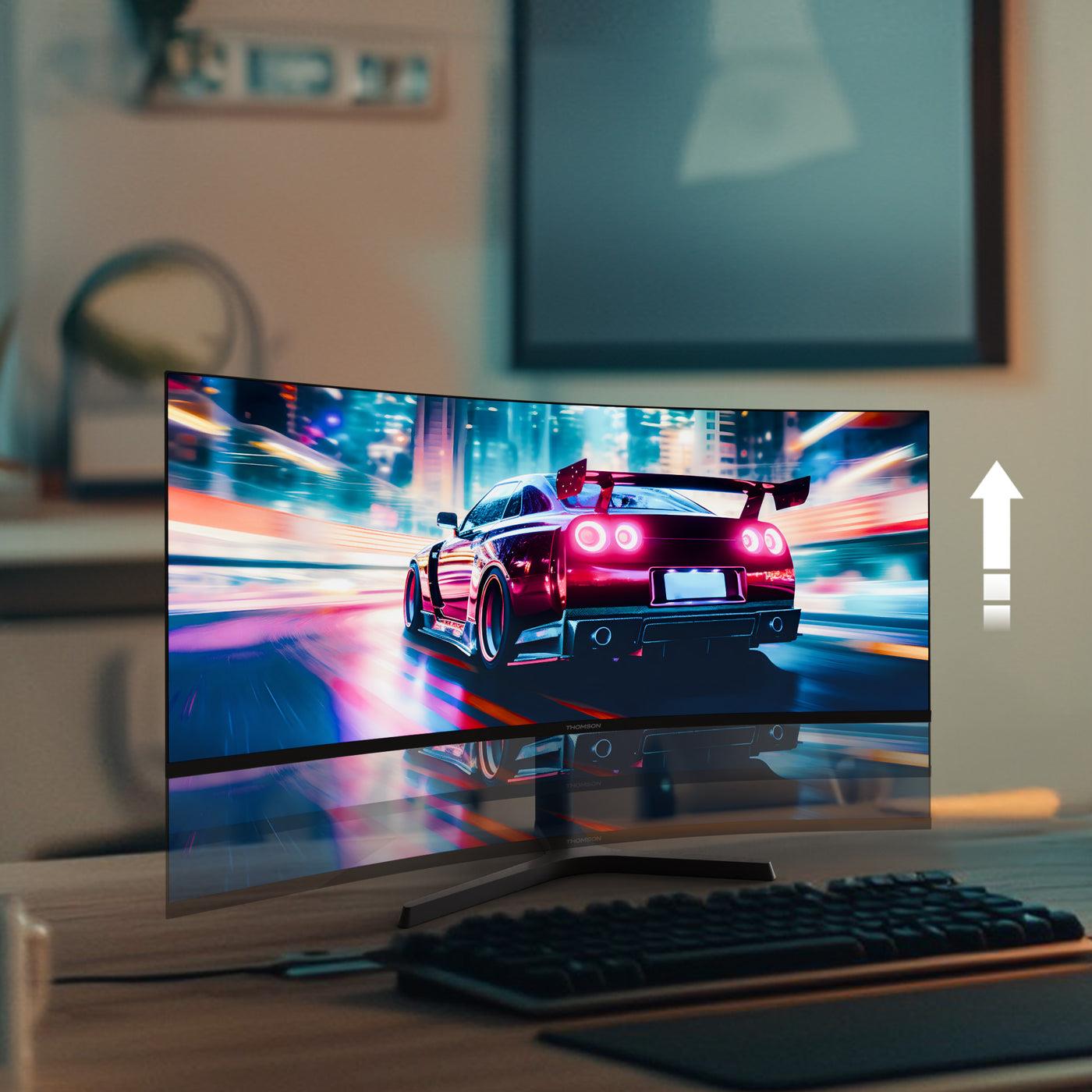 LCD Monitor THOMSON 34 " 3440 x 1440 pixels UltraWide Quad HD LCD Curved M34QG7Y14C