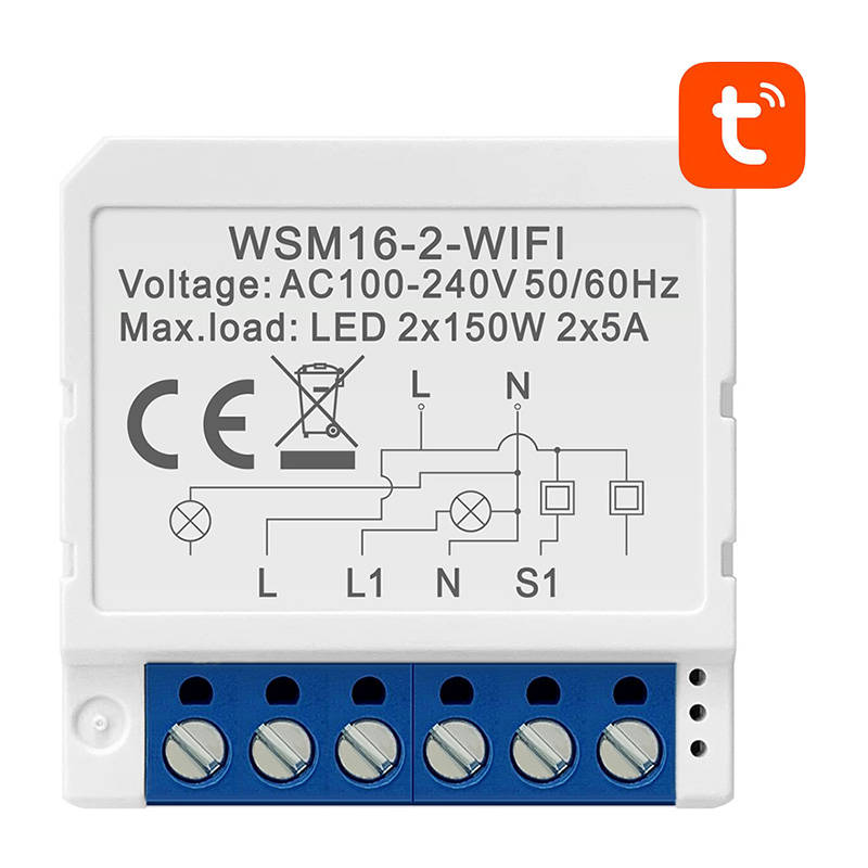 Smart Switch Module WiFi Avatto WSM16-W2 TUYA - Image 1