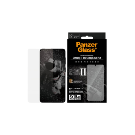 PanzerGlass Ceramic Screen Protector Samsung New Galaxy S26 Plus | Ultra-Wide Fit w. EasyAligner | PanzerGlass