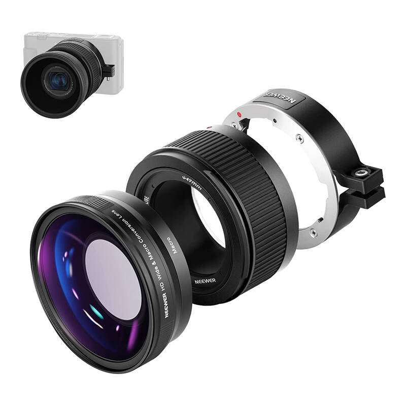 Neewer wide angle lens for Sony ZV1 (black) - Image 1