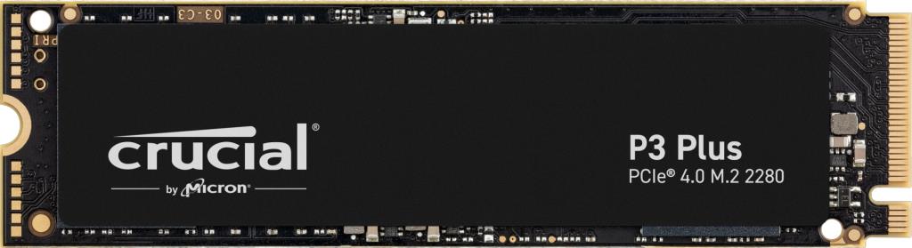 SSD CRUCIAL P3 Plus 1TB M.2 NVMe 3D NAND Write speed 3600 MBytes/sec Read speed 5000 MBytes/sec TBW 220 TB MTBF 1500000 hours CT1000P3PSSD8
