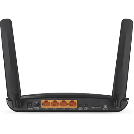 TP-LINK | 4G LTE Router | Archer MR200 | 802.11ac | 300+433 Mbit/s | 10/100 Mbit/s | Ethernet LAN (RJ-45) ports 3 | Mesh