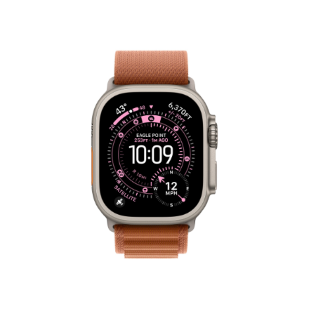 Apple 49mm Terra Cotta Alpine Loop - Medium - Natural Titanium Finish | Apple
