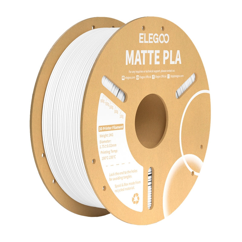 PLA Matte ELEGOO Filament (White) - Product Image 1