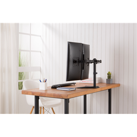 Digitus Desk Mount | DA-90401 | Adjustable Height, Rotate, Swivel | 15-32 " | Maximum weight (capacity) 2x8 kg | Black