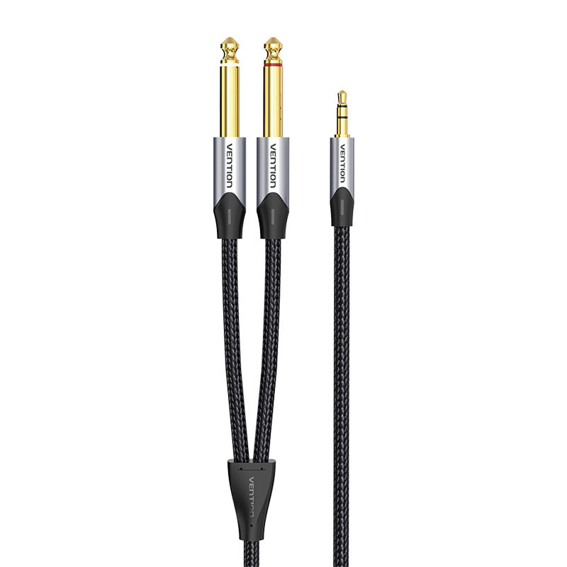 Audio cable mini jack 3.5mm to 2x jack 6.35mm male Vention BARHK 8m - Product Image 2