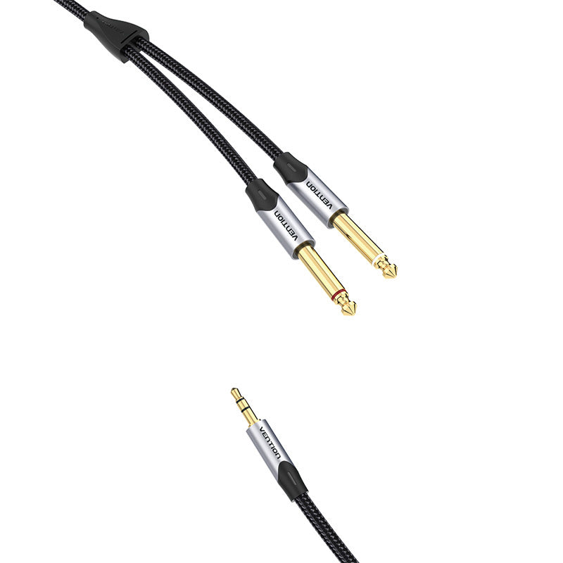Audio cable mini jack 3.5mm to 2x jack 6.35mm male Vention BARHL 10m - Product Image 4