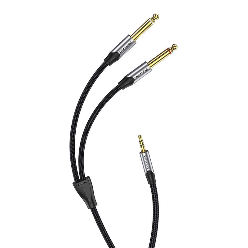 Audio cable mini jack 3.5mm to 2x jack 6.35mm male Vention BARHL 10m - Product Image 5
