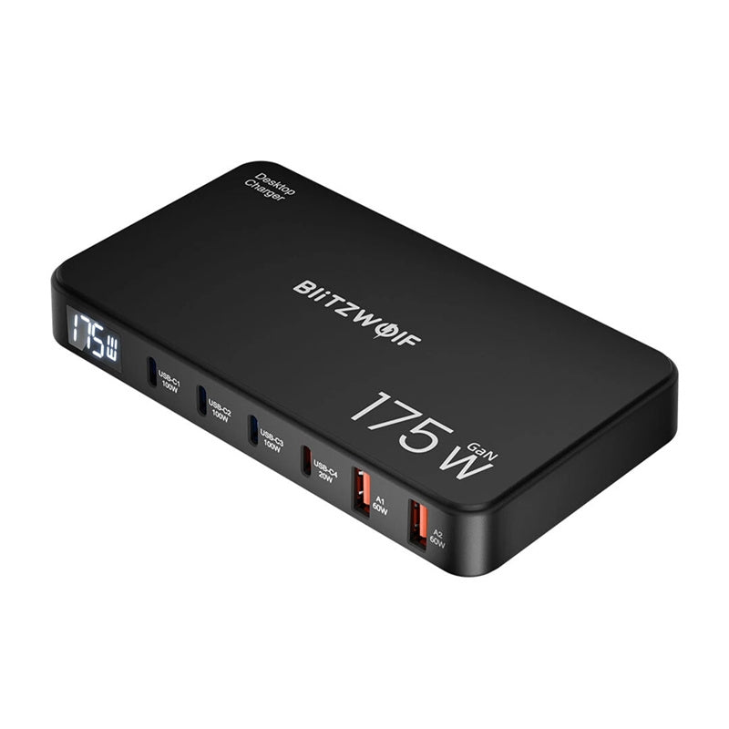 Blitzwolf BW-S30 6-in-1 Charging Station 4xUSB-C + 2xUSB 175W - Product Image 1