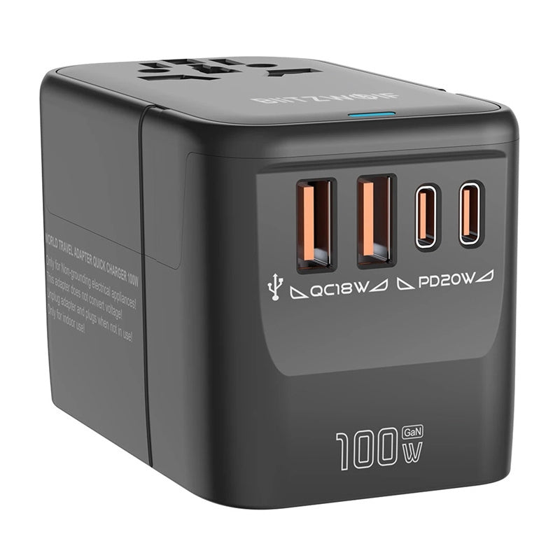 Blitzwolf BW-TA2 5-in-1 Travel Adapter 2xUSB PD + 2xC QC + C GaN 100W - Product Image 2