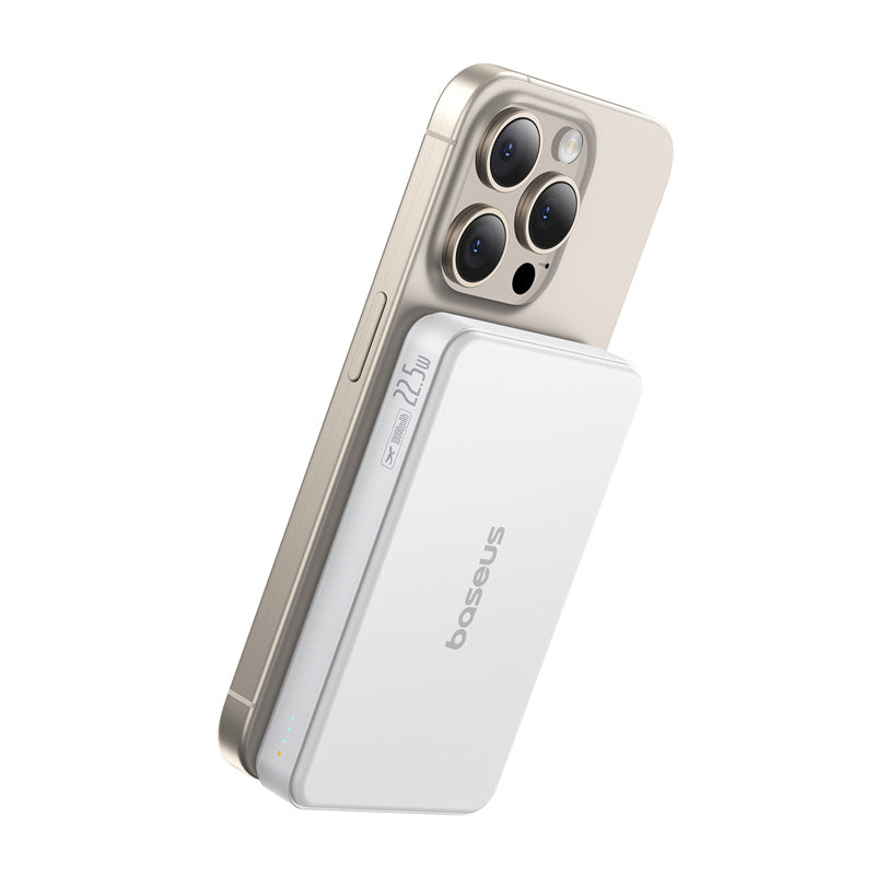 Baseus Airpow2 Qi2 magnetic powerbank 10000mAh 22.5W (white) - Product Image 6