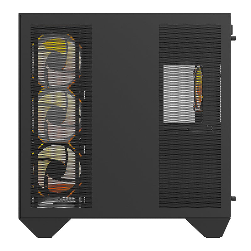 Darkflash DY470 Computergehäuse (schwarz) + 4 Lüfter + GPU-Halterung