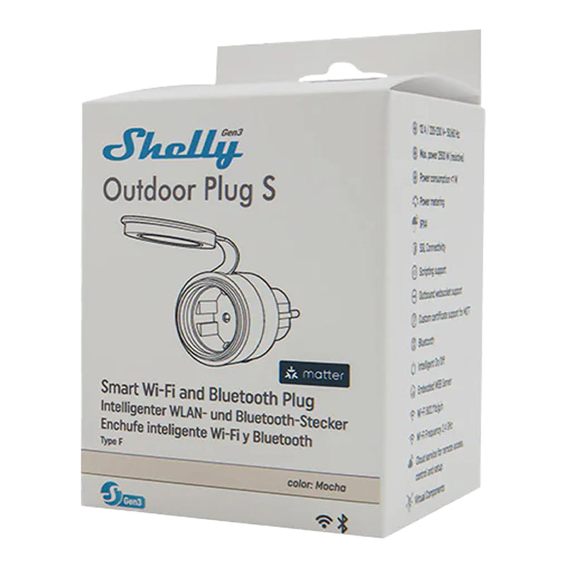 Shelly Plug S MTR Gen3 IP44 12A smart outdoor outlet - Product Image 4