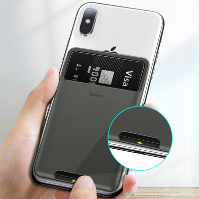 Baseus self-adhesive card case for phone documents gray (ACKD-B0G)