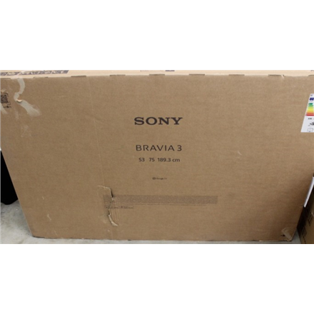 SALE OUT. Sony K75S35B Bravia 3 75" (189cm) 4K Ultra HD Smart Google D-LED TV | SALE OUT. | Sony TV | K75S35B Bravia 3 |