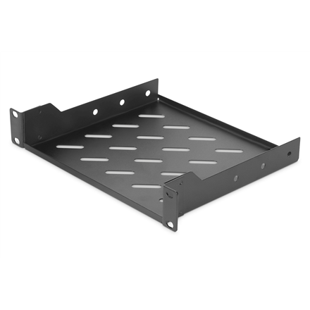 Digitus | 1U fixed shelf | DN-10-TRAY-2-B | Perfect for storage of components which are not 254 mm (10") suitable. Slim