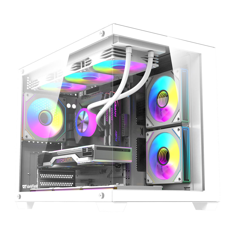 DarkFlash B275 PRO computer case (white) + 6 fans - Image 1