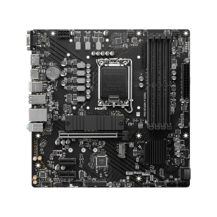 MSI | PRO B760M-P DDR4 | Processor family Intel | Processor socket LGA1700 | DDR4 DIMM | Memory slots 4 | Supported har