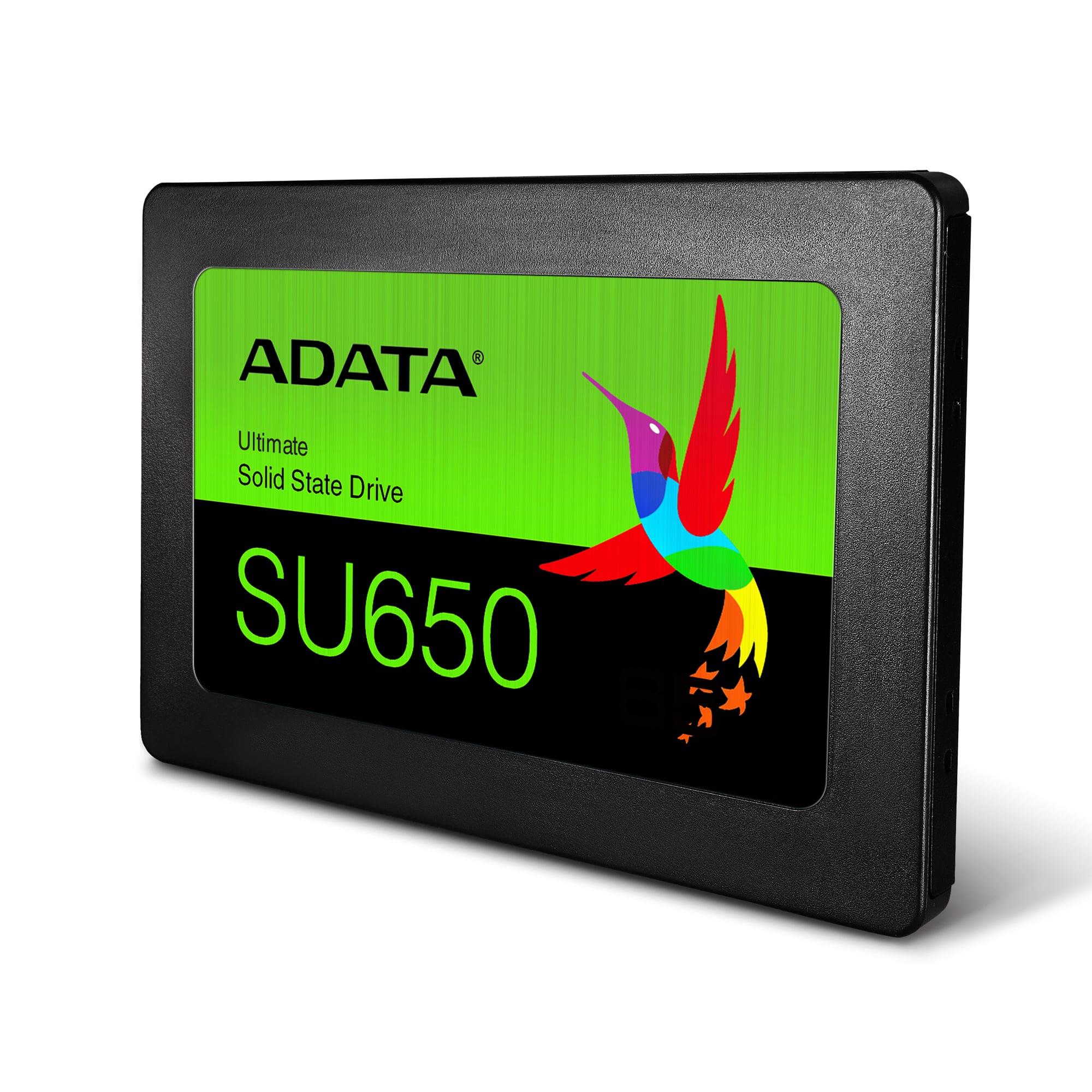 SSD ADATA SU650 256GB SATA 3.0 3D NAND Write speed 450 MBytes/sec Read speed 520 MBytes/sec 2,5" TBW 140 TB MTBF 2000000 hours ASU650SS-256GT-R