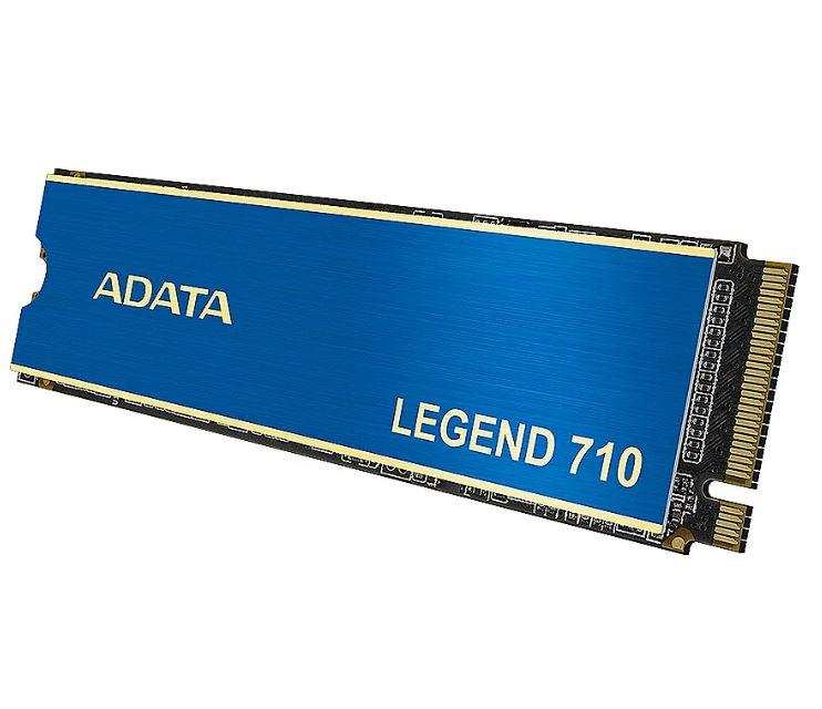 SSD ADATA LEGEND 710 512GB M.2 PCIE NVMe 3D NAND Write speed 1000 MBytes/sec Read speed 2400 MBytes/sec TBW 130 TB MTBF 1500000 hours ALEG-710-512GCS