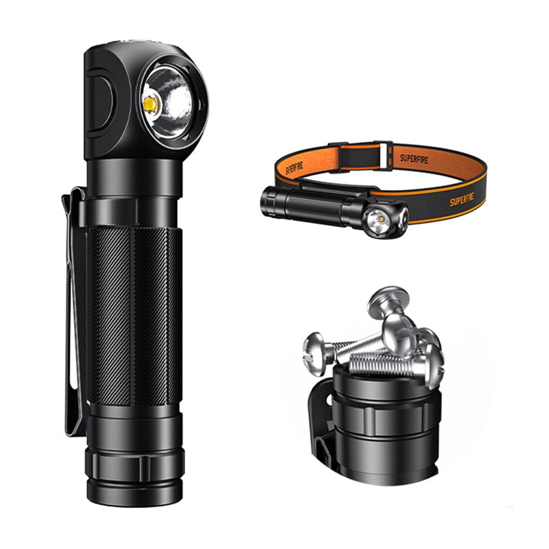 Superfire TH04-S,1000lmm USB-C headlamp flashlight - Product Image 2