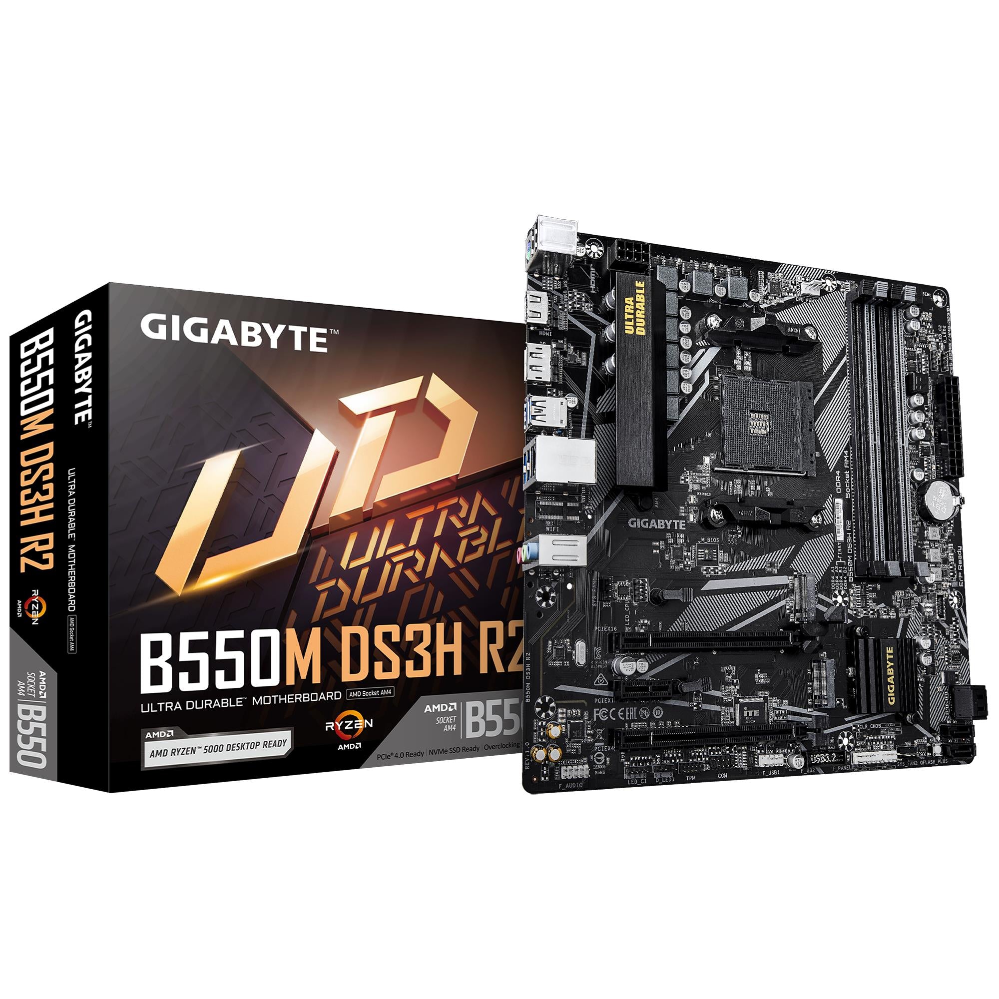 Mainboard GIGABYTE AMD B550 SAM4 Micro-ATX Memory DDR4 Memory slots 4 B550MDS3HR2