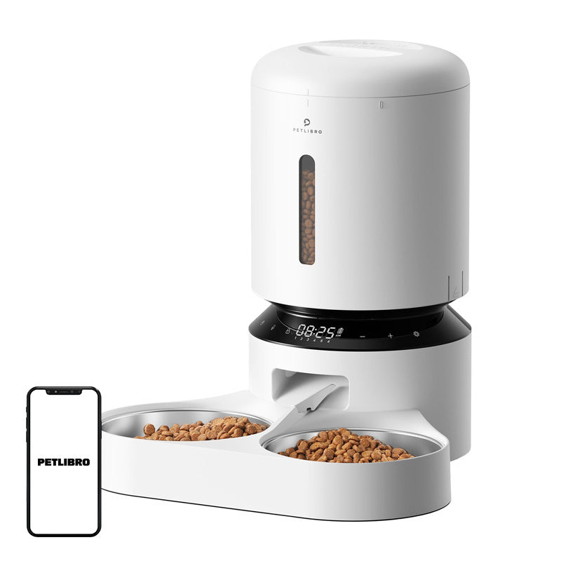 Petlibro Granary food dispenser with double bowl 5L (white) - Product Image 1