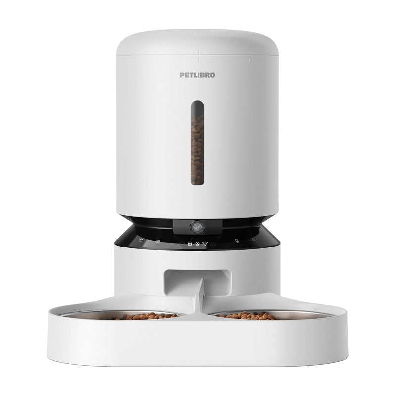 Petlibro Granary camera feed dispenser with double bowl, 5L (white) - Product Image 2