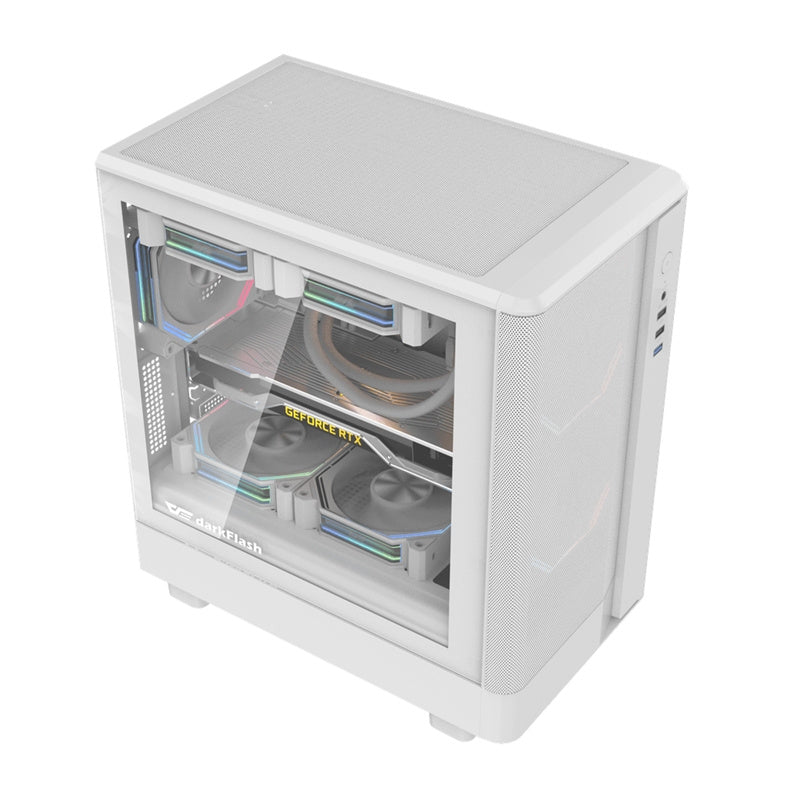 Darkflash DB330M Mesh-Computergehäuse (weiß)