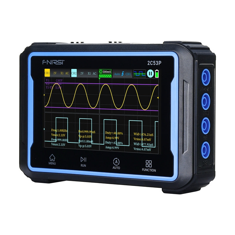 Portable 3-in-1 FNIRSI 2C53P 4.3" touchscreen oscilloscope - Product Image 2