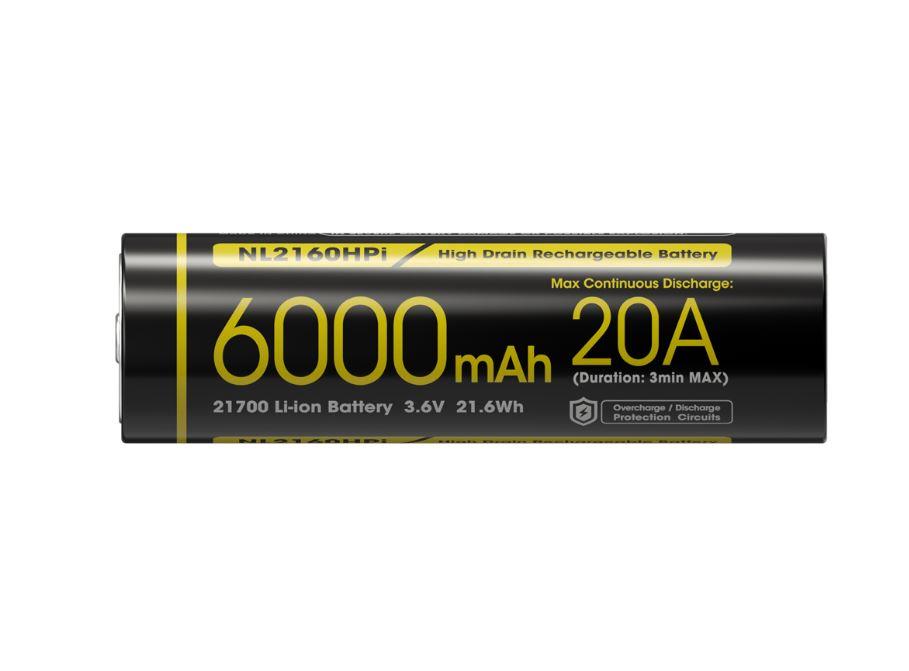 BATTERY RECH. LI-ION 3.6V/6000MAH NL2160HPI NITECORE