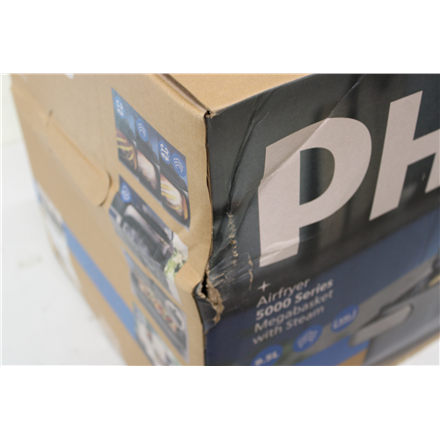 SALE OUT. Philips NA565/02 Airfryer with steam function, flexible Megabasket, 10 L, Silver/Black | Philips DAMAGED PACKA
