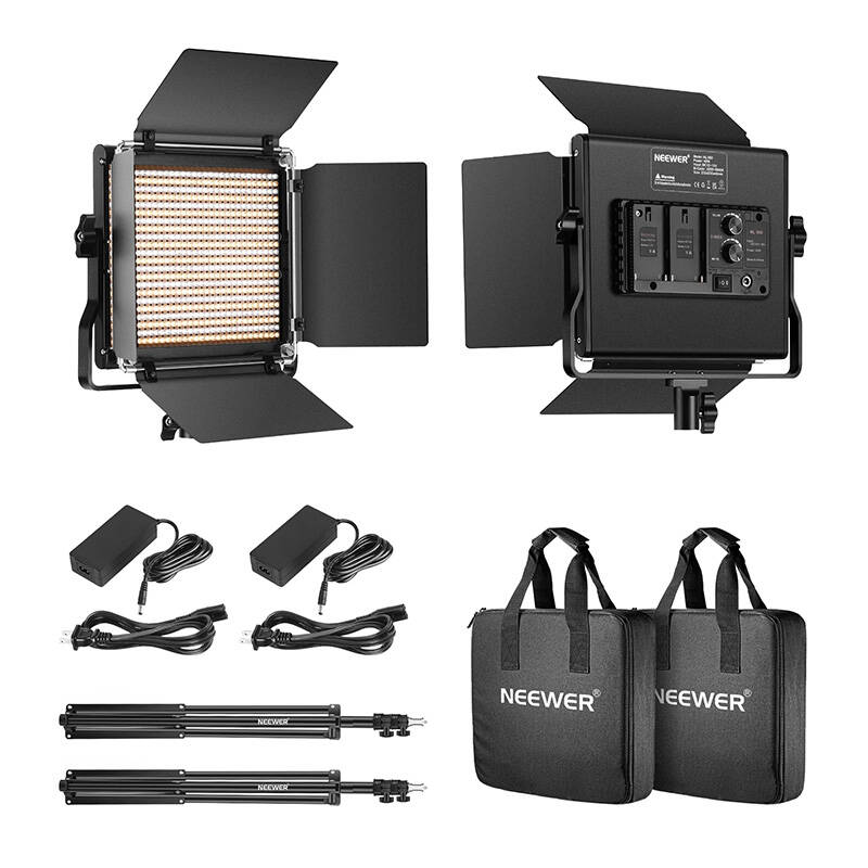 Kit Neewer 660 Bi Color LED, two lamps 40W 3200-5600K - Image 2