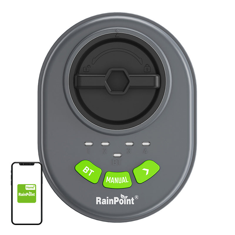 RainPoint 4-zone sprinkler controller with app, Bluetooth - Product Image 1