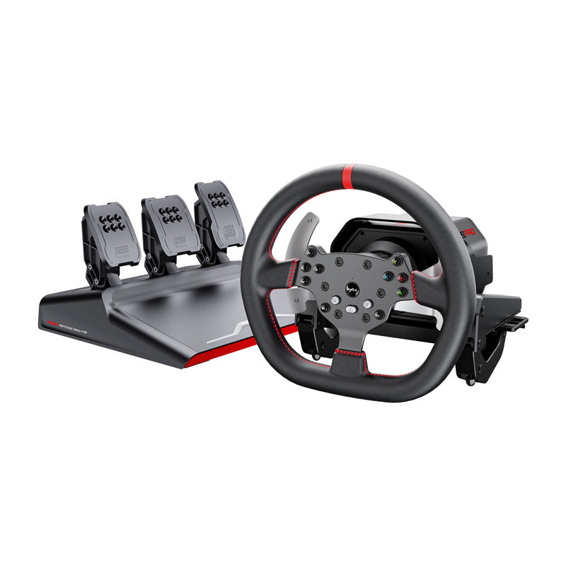 PXN-V10 Pro gaming set - steering wheel + pedals + mounting clamps (PC / PS4 / Xbox One / Xbox Series X|S) - Product Image 1