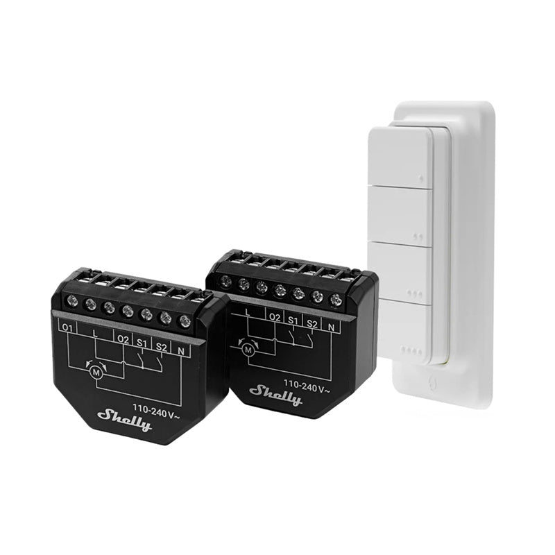 Set of 2 Blind/curtain WiFi controllers Shelly Shutter + BLU RC Button 4 - Product Image 3