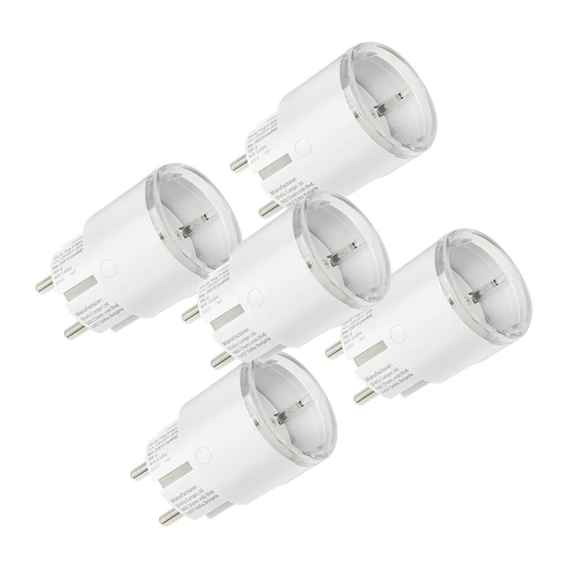 Set of 5 Shelly Plug S MTR Gen3 12A smart outlets (white) - Product Image 1