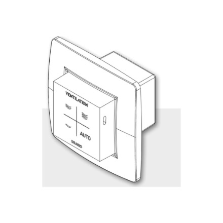 DUCO Humidity Room Sensor with Control RF/Wired, White