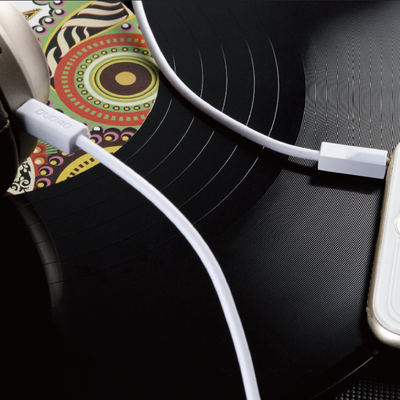 Dudao L12S AUX cable mini jack 3.5mm 1m 3-pole stereo - white