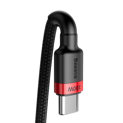 Baseus CATKLF-AL91 USB-C - USB-C PD QC cable 100W 5A 480Mb/s 2m - black and red