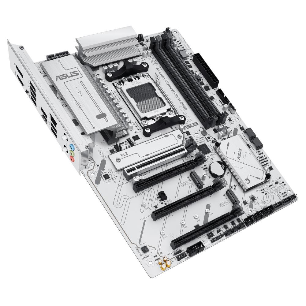 Mainboard ASUS AMD B850 SAM5 ATX Memory DDR5 Memory slots 4 2xPCI-Express 3.0 16x 1xPCI-Express 4.0 16x 1xPCI-Express 5.0 16x 3xM.2 1xHDMI 1xDisplayPort 2xUSB 2.0 5xUSB 3.2 1xUSB-C 1xRJ45 3xAudio port B850MAXGAMINGWIFIW