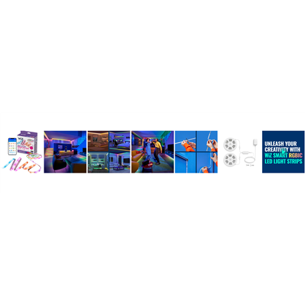 Philips Smart RGBIC LEDstrip 10 m (5+5), Type-C | 17.9 W | 16 million colours/RGBIC | Bluetooth, Wi-Fi