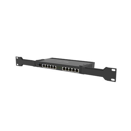 Mikrotik Wired Ethernet Router RB4011iGS+RM, Quad-core 1.4Ghz CPU, 1GB RAM, 512 MB, 1xSFP+, 1xSerial console port, PCB T