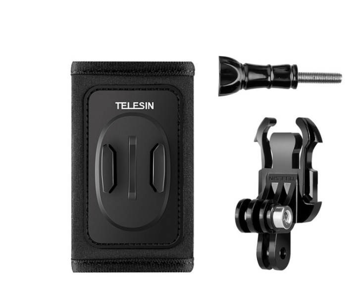 Telesin backpack strap mount with J-hook mount for GoPro/Osmo Action (GP-BPM-003) - Image 1