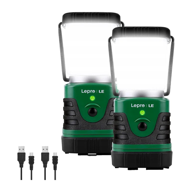LEPRO 3300008-2 Camping Lamp, 4400mAh, 2-Pack - Image 1