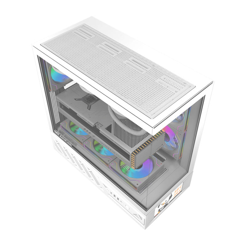 DarkFlash DS950V computer case with display (white) + 6 fans - Product Image 5