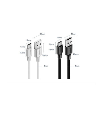 Ugreen US287 60116 USB-A / USB-C 2A cable 1m - black
